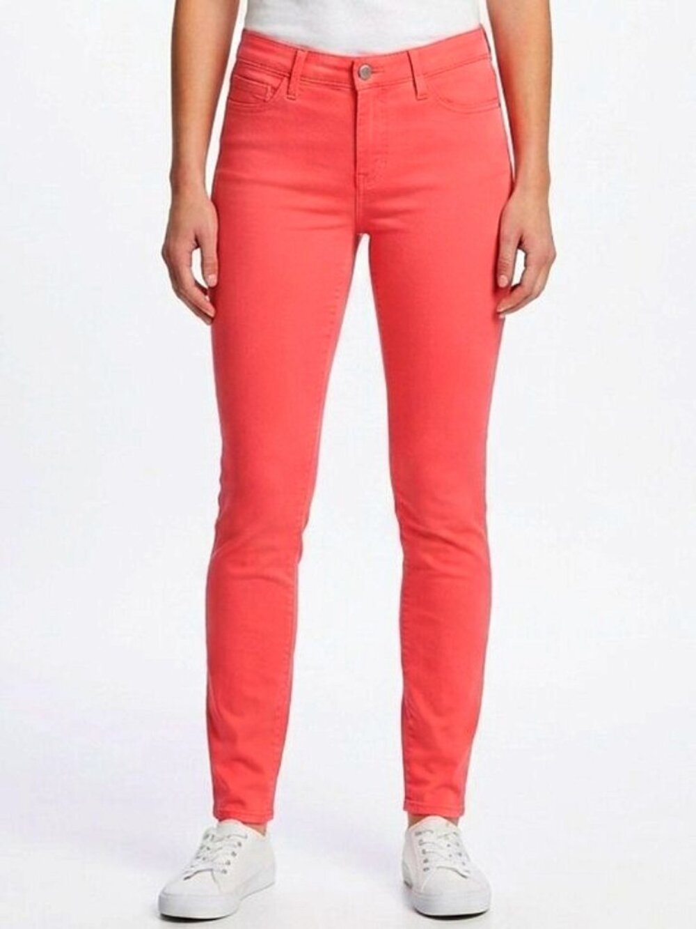 Calvin Klein Jeans Hot Coral Skinny Twill Pant- Sz. 10